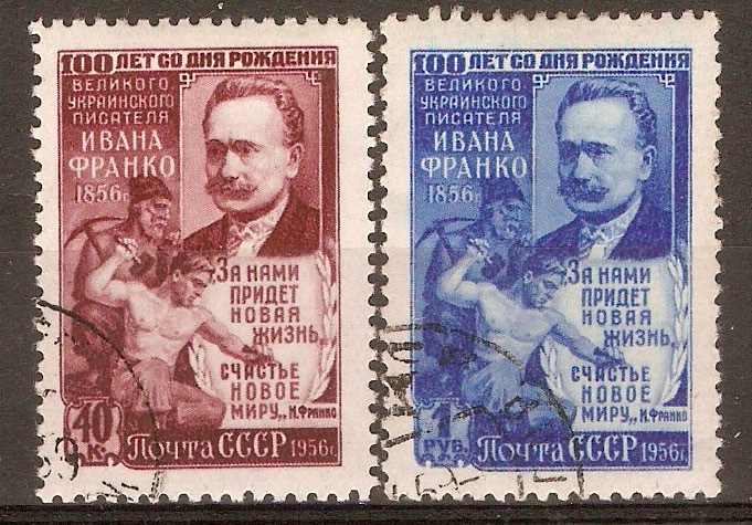 Russia 1956 Franko Anniversary Set. SG2003-SG2004.